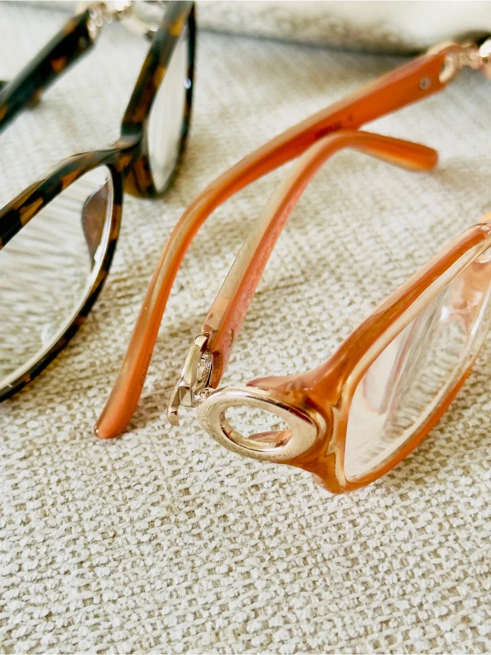 Reading Glasses 2 Pairs Coral Cognac Strength 2.75 New